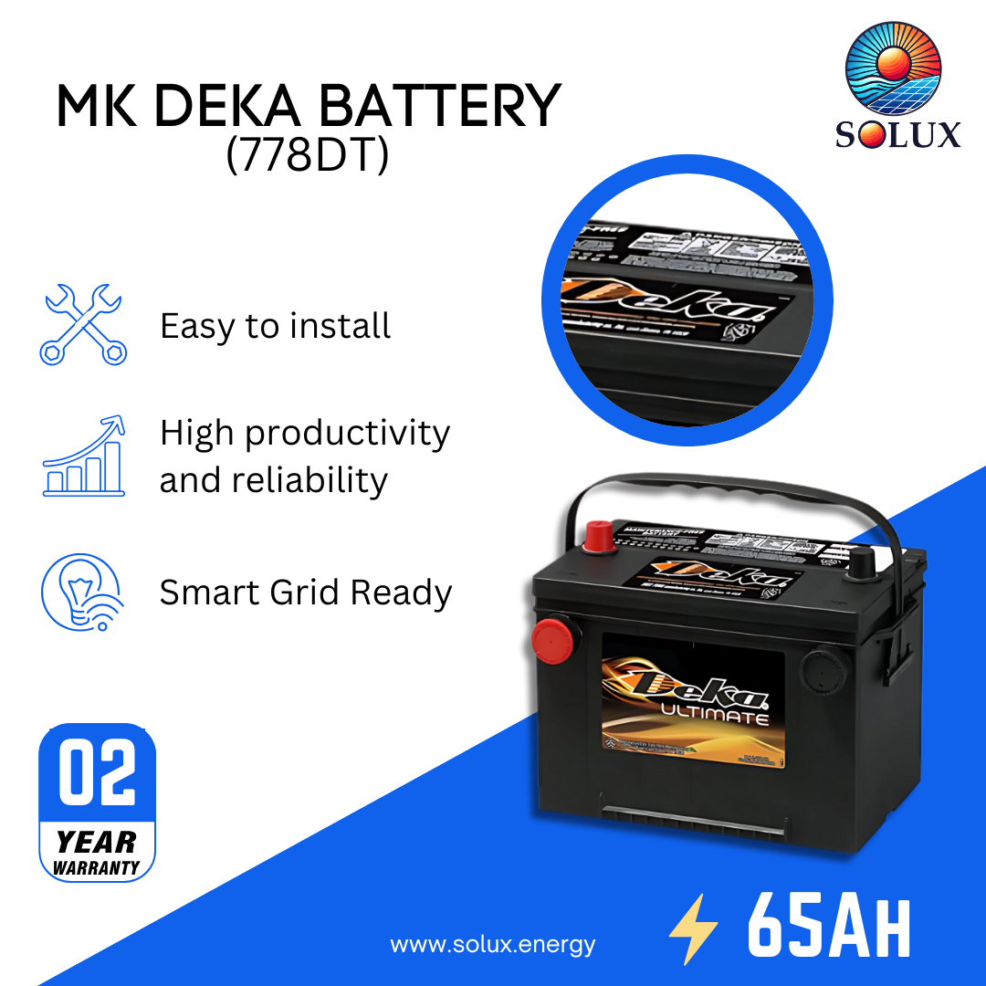 This is an image of MK Deka 65Ah 12V FLA Battery